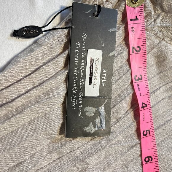 Flair Women's Size Large Button-Down Shirt – Cotton Blend with Lace & wrinkled - Picture 13 of 13